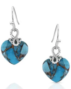 Montana Silversmiths Women's Untamable Heart Of Stone Earrings