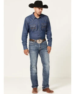 Rock & Roll Denim Men's Revolver Medium Wash Reflex Stretch Slim Straight Jeans