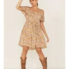 Patrons Of Peace Women's Redondo Floral Print Off Shoulder Dress