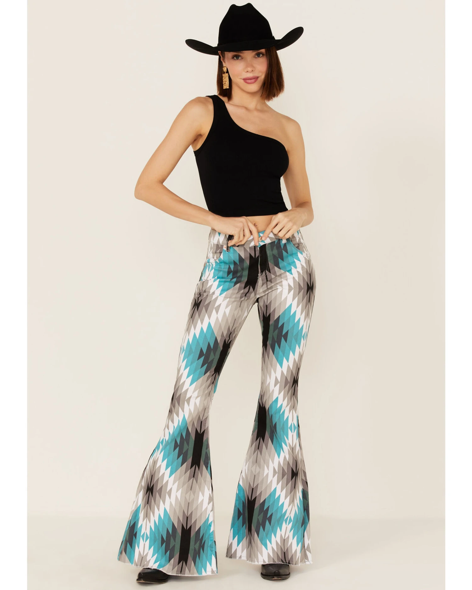 Ranch Dress'n Women's Bradyn Southwestern Print Flare Jeans - Image 4