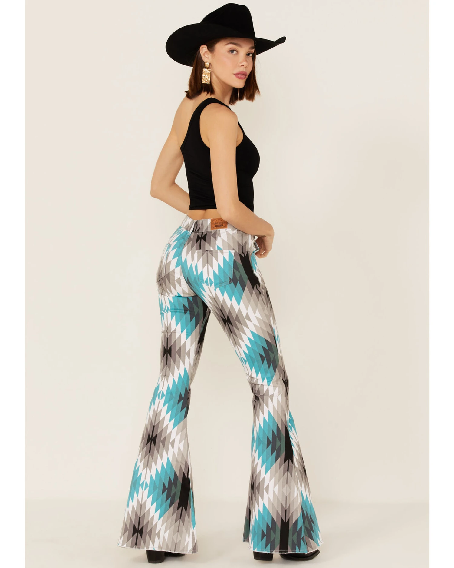 Ranch Dress'n Women's Bradyn Southwestern Print Flare Jeans - Image 3