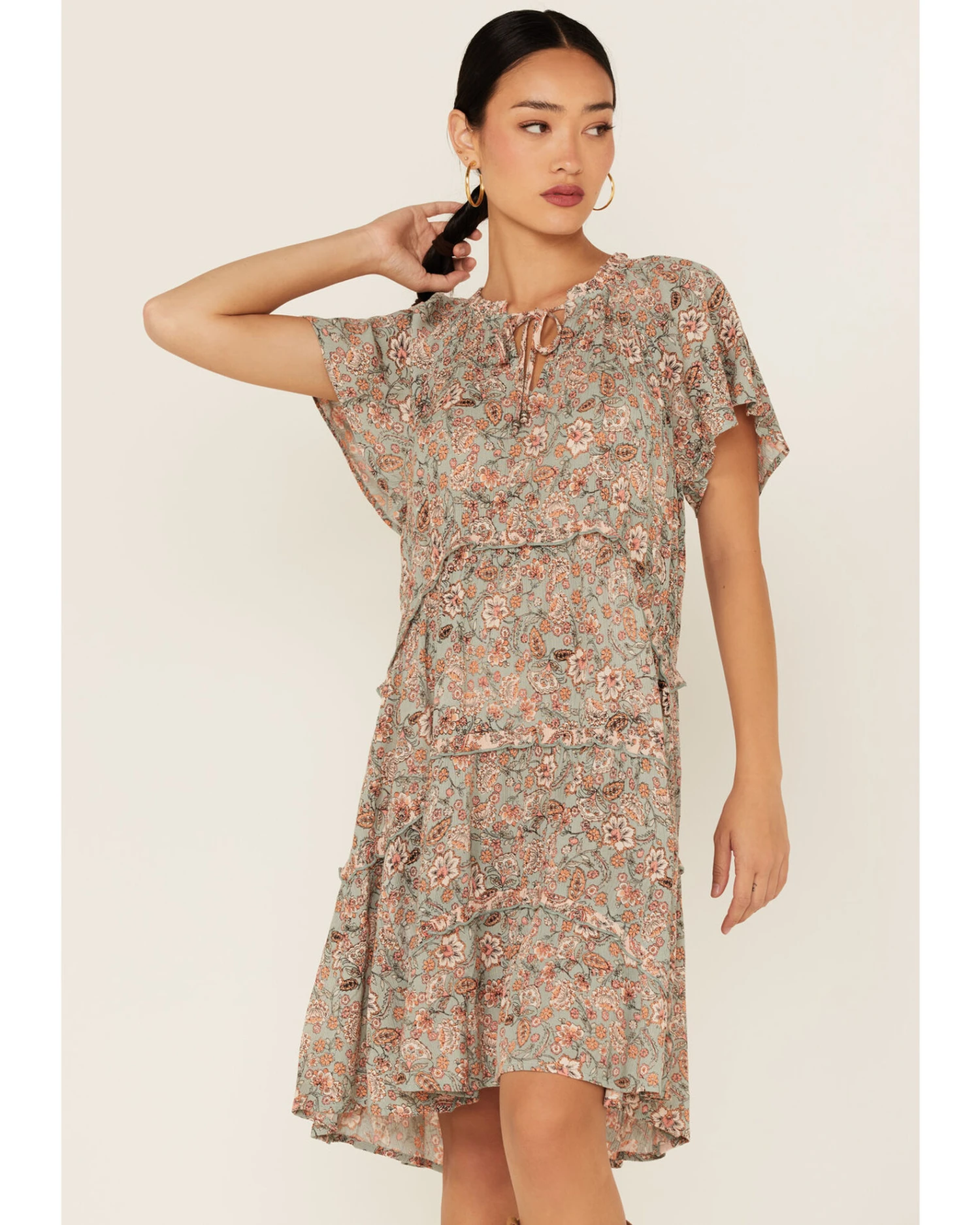 Bila Women's Floral Tiered Sundress - Image 3