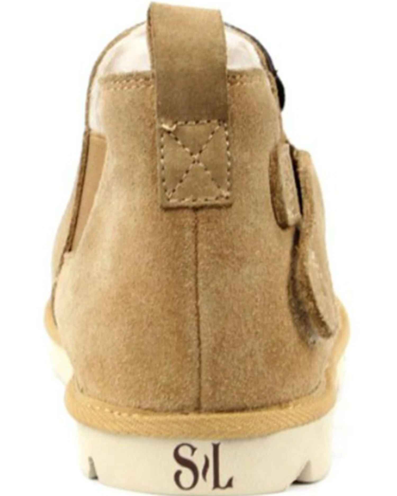 Superlamb Women's Ongi Elastic Velcro Suede Leather Casual Pull On Boot - Round Toe - Image 5