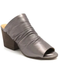 Golo Shoes Women's Landon Silver Pewter Open Toe Mule