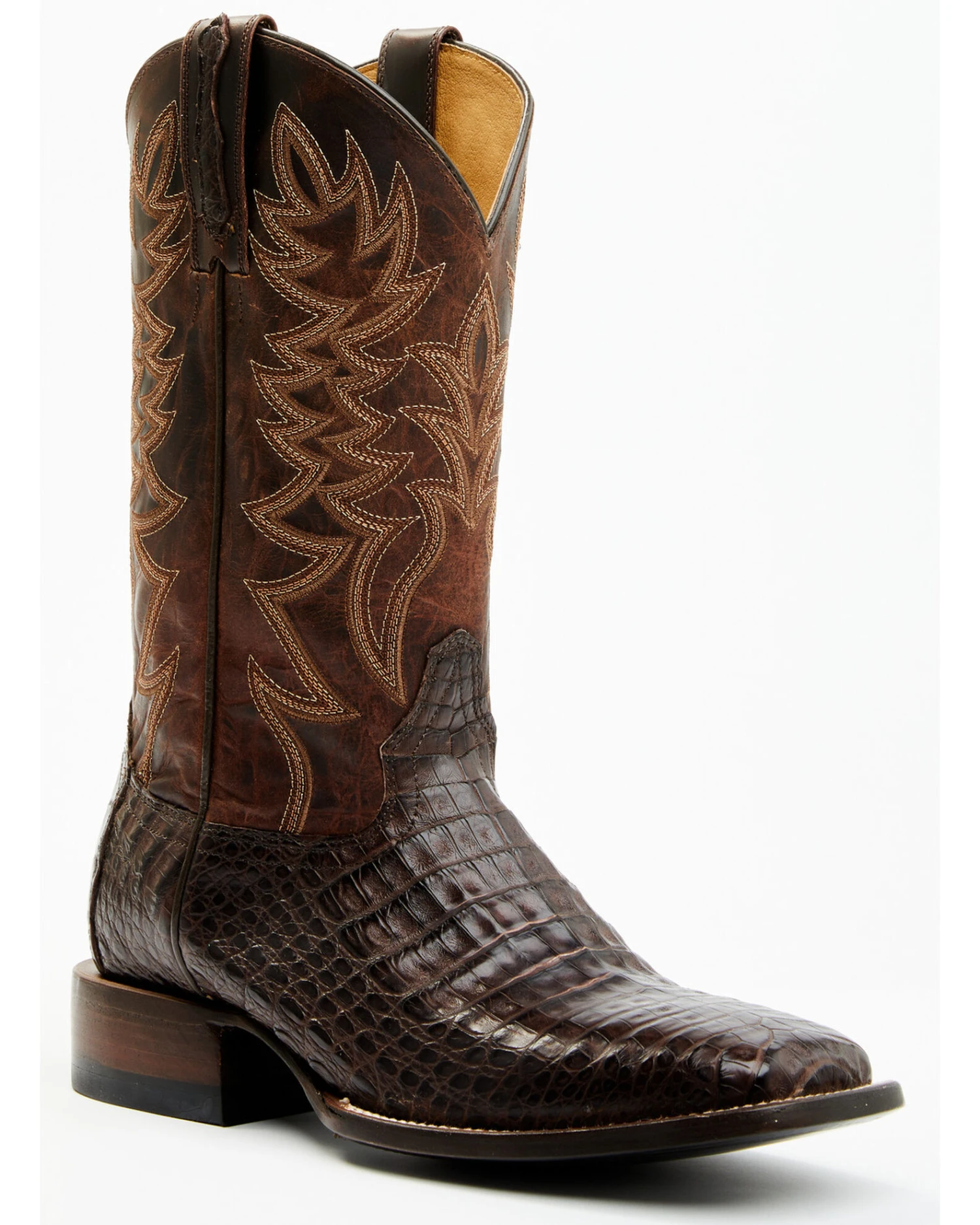 Cody James Men's Exotic Caiman Belly Western Boots - Broad Square Toe - Image 6