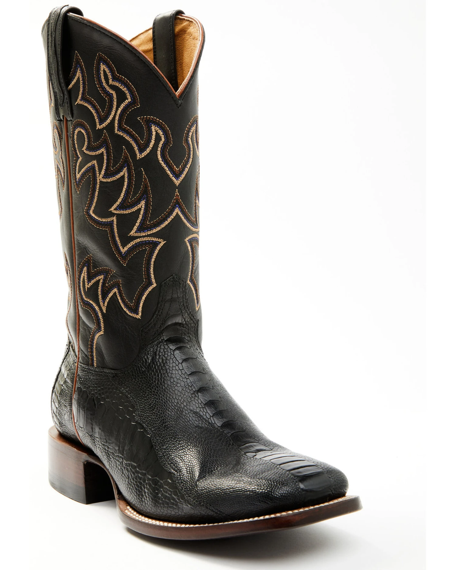 Cody James Men's Exotic Ostrich Leg Western Boots - Broad Square Toe - Image 6