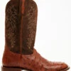 Cody James Men's Brandy Genuine Ostrich Exotic Western Boots - Broad Square Toe