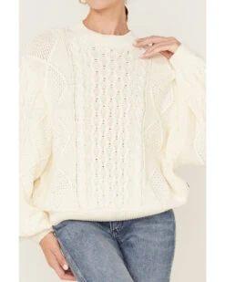 Wrangler Women's Relaxed Cable Knit Sweater