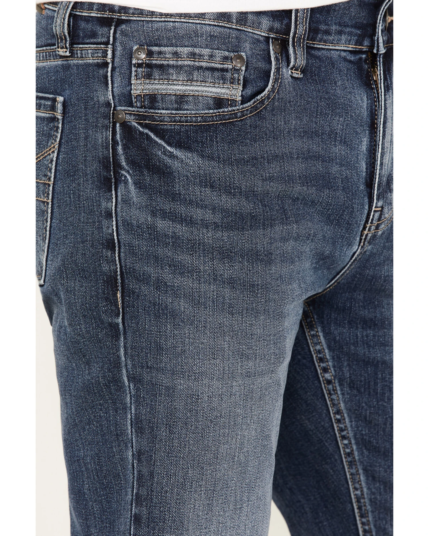 Brothers & Sons Men's Wilder Wash Stretch Slim Tapered Jeans - Image 4