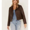 Cleo + Wolf Women's Faux Leather Moto Jacket