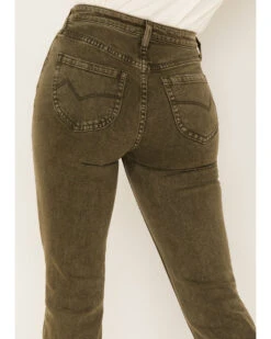 Cleo + Wolf Women's High Rise Ankle Straight Jeans