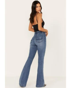 Idyllwind Women's Edge Hill Medium Wash High Rise Outlaw Flare Jeans