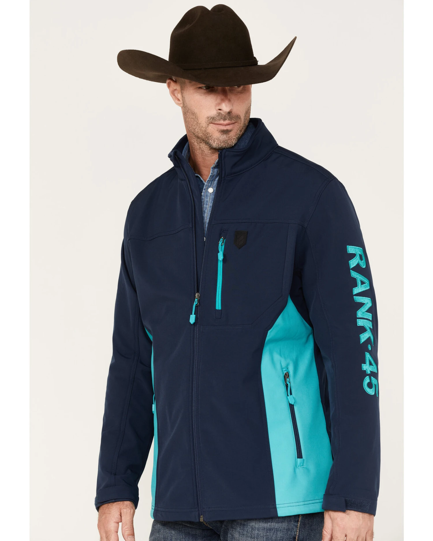 RANK 45 Men's Stampede Performance Softshell Jacket - Image 3