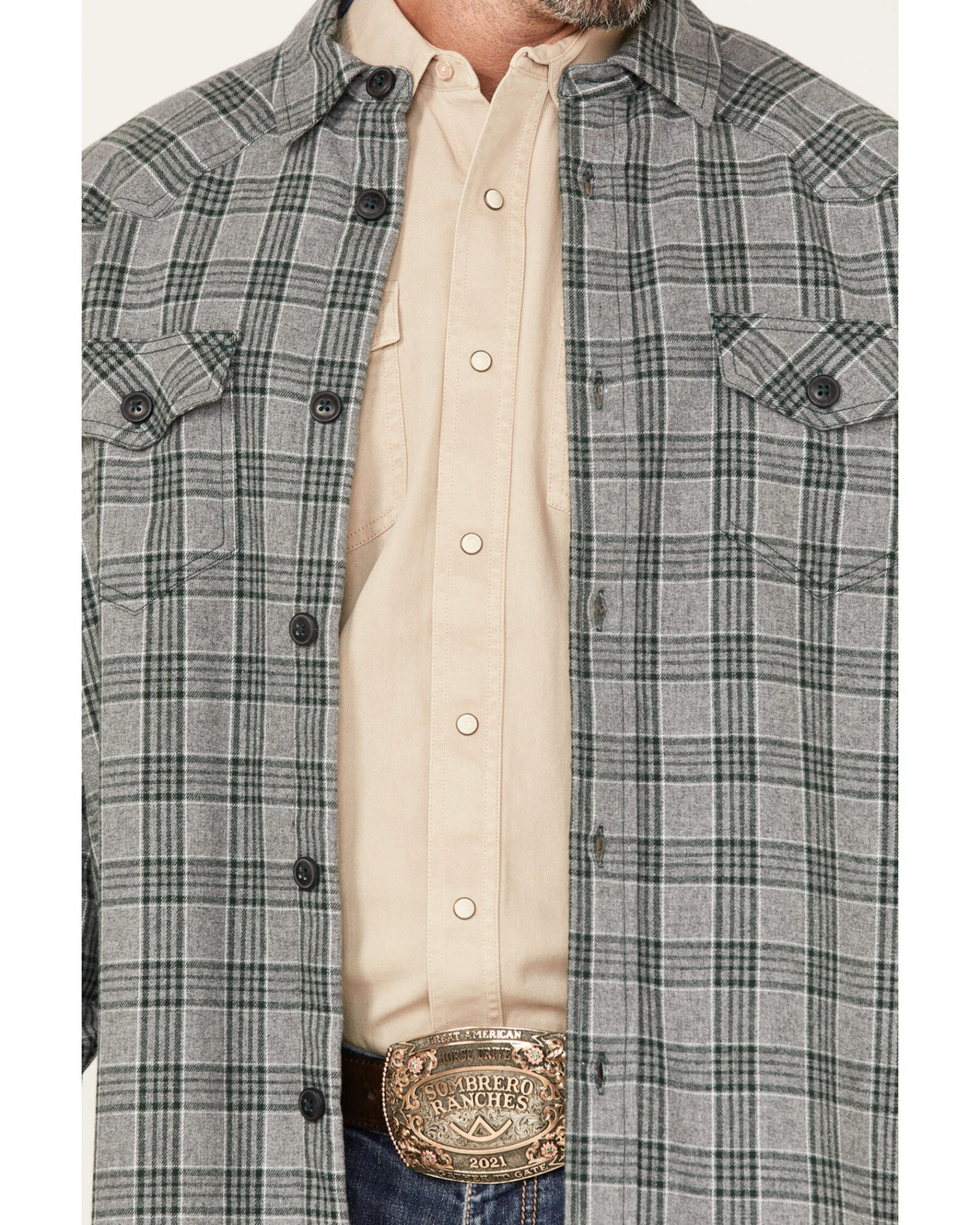Cody James Men's Polar Bonded Plaid Button Down Flannel - Image 4