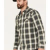 Moonshine Spirit Men's All Day Long Large Plaid Snap Western Shirt