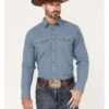 Blue Ranchwear Men's Ticking Stripe Snap Western Workshirt