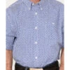 RANK 45 Men's Troubador Geo Print Short Sleeve Button-Down Western Shirt