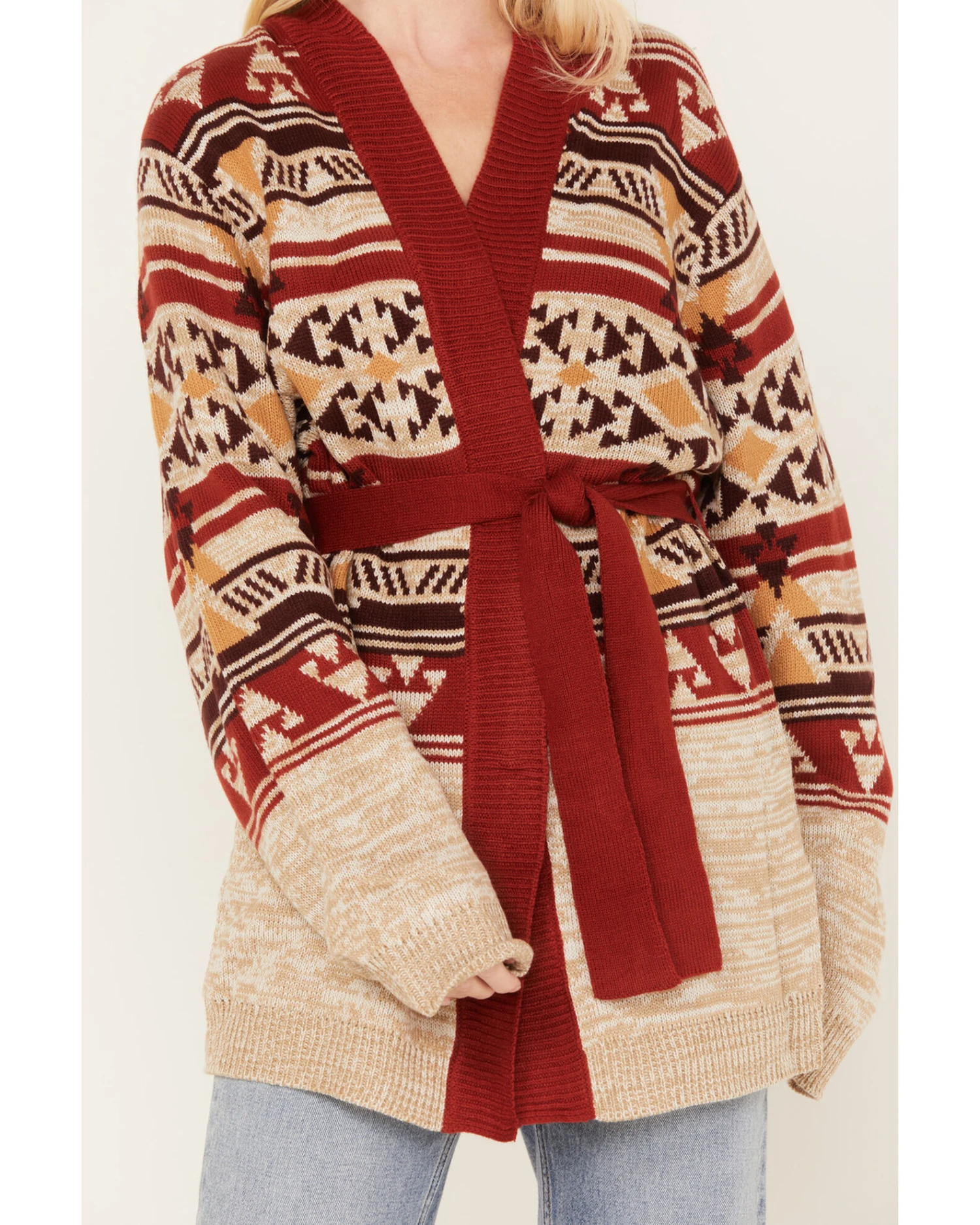 Wrangler Retro Women's Southwestern Print Hooded Cardigan - Image 4