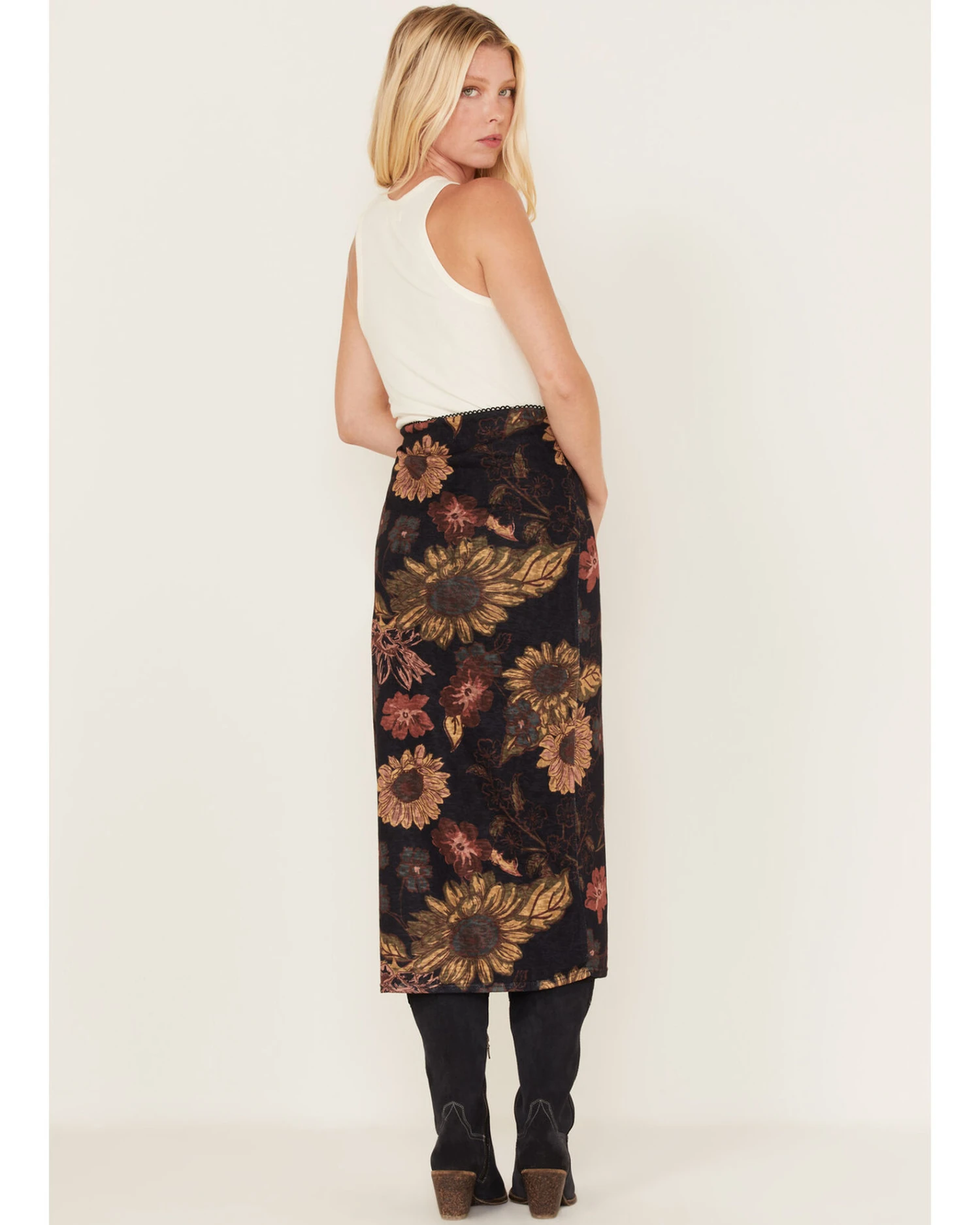 Cleo + Wolf Women's Floral Print Sheer Midi Skirt - Image 4