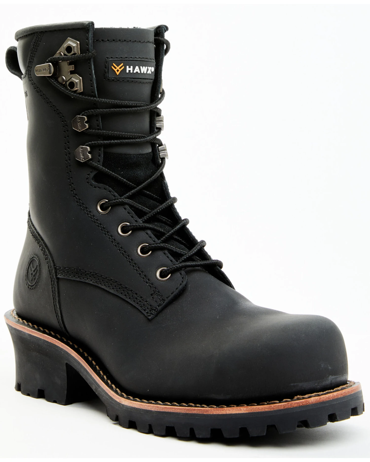 Hawx Men's 8" Logger Work Boots - Composite Toe - Image 3