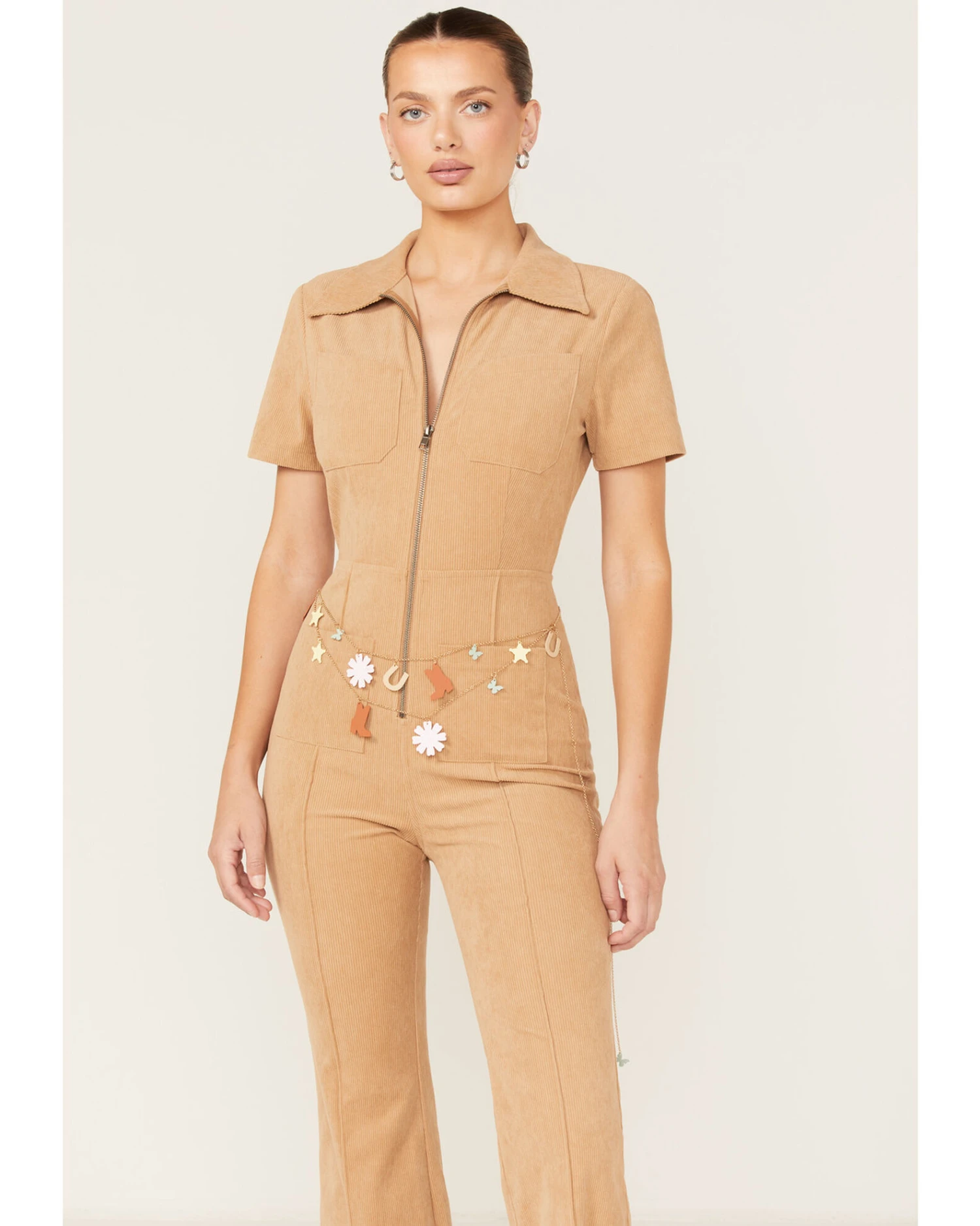 Understated Leather Women's Lucky Charm Chain Belt - Image 3