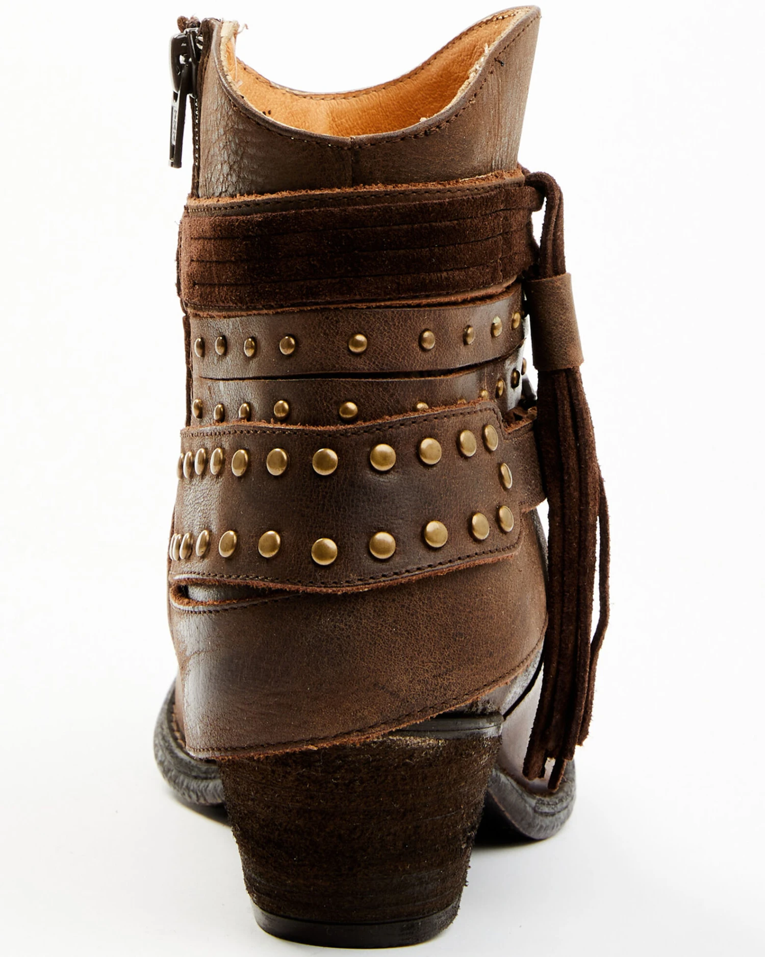 Shyanne Women's Sevilla Buckle Fringe Western Booties - Round Toe - Image 3