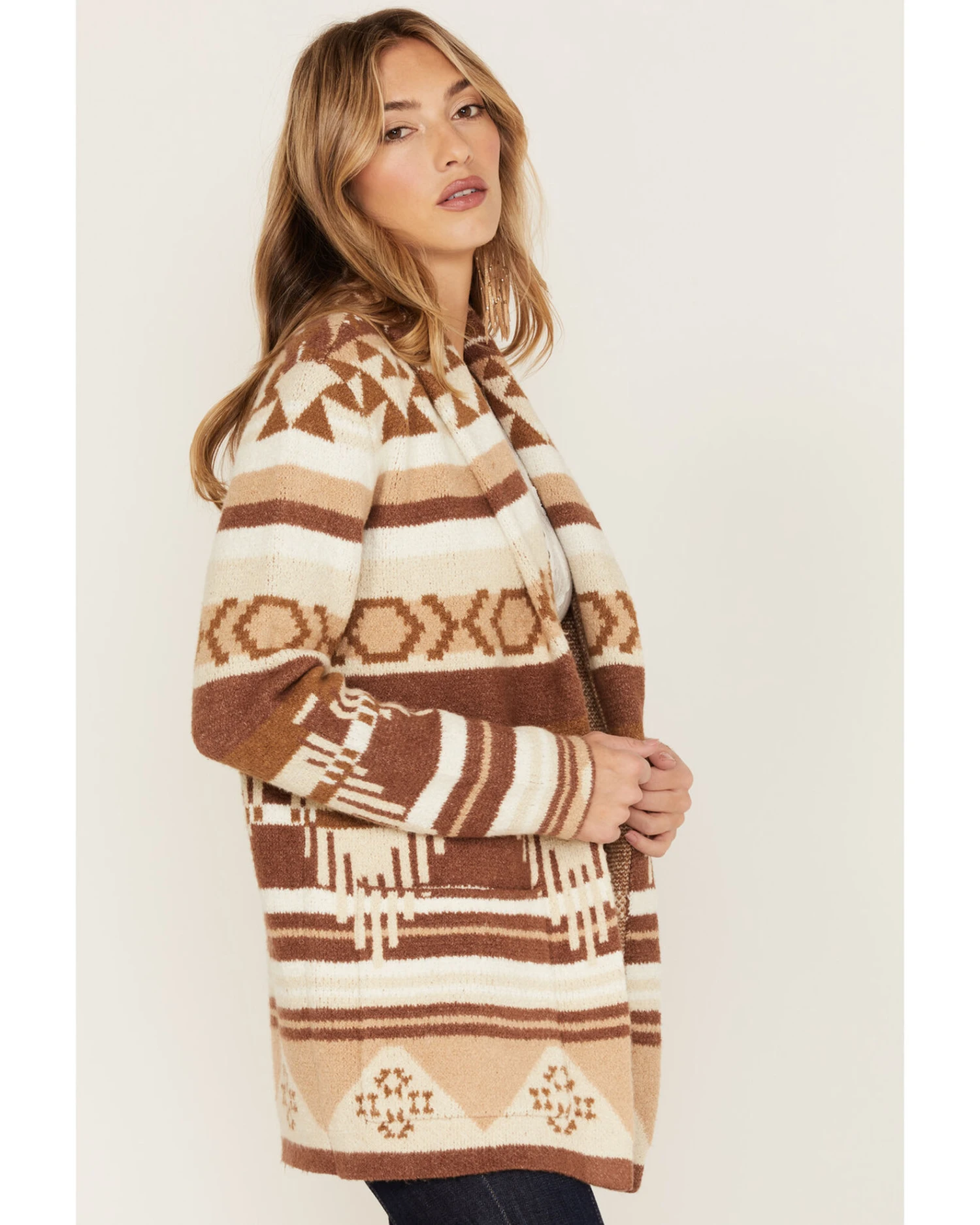 Idyllwind Women's Twin Pines Southwestern Stripe Print Cardigan - Image 3