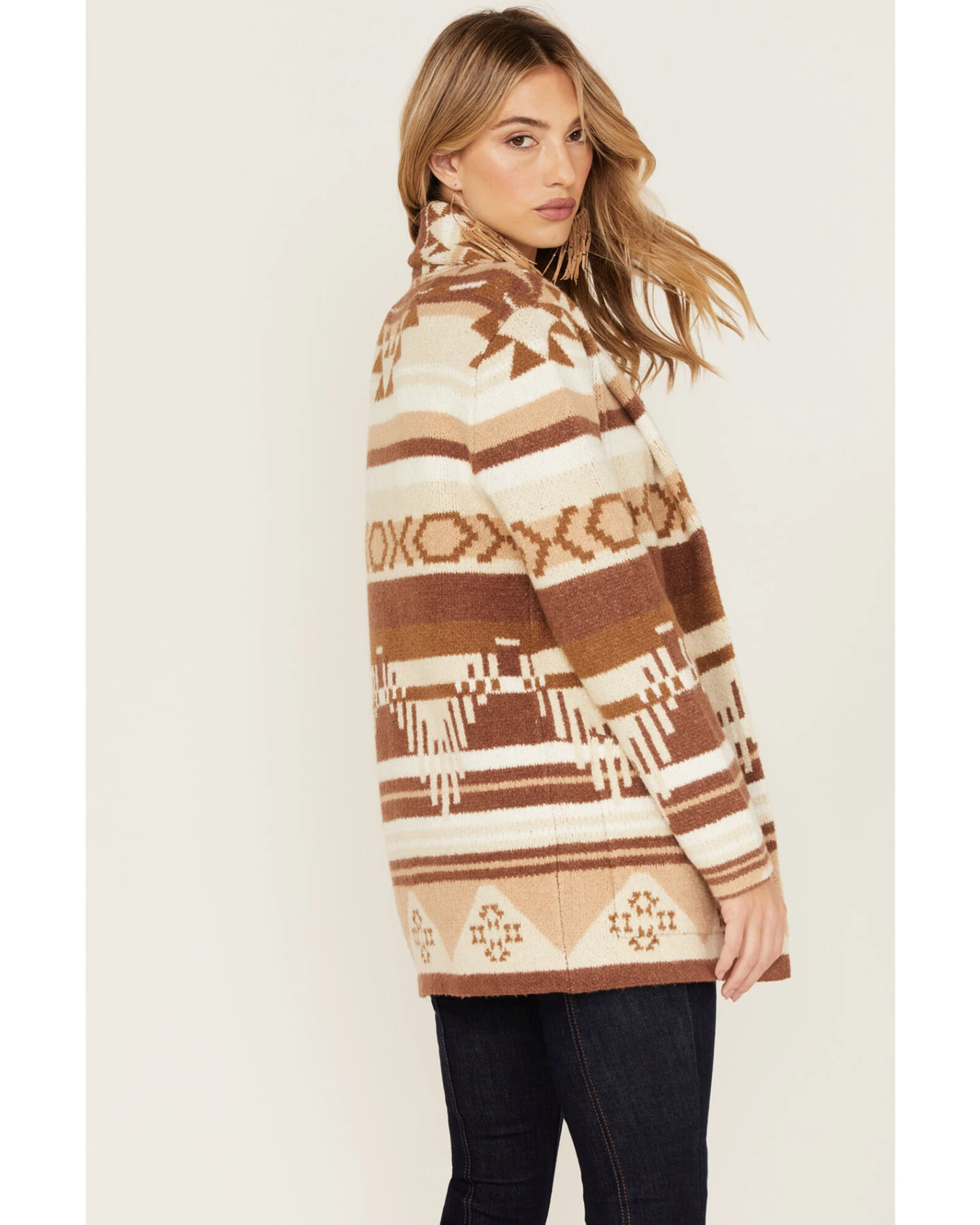 Idyllwind Women's Twin Pines Southwestern Stripe Print Cardigan - Image 4