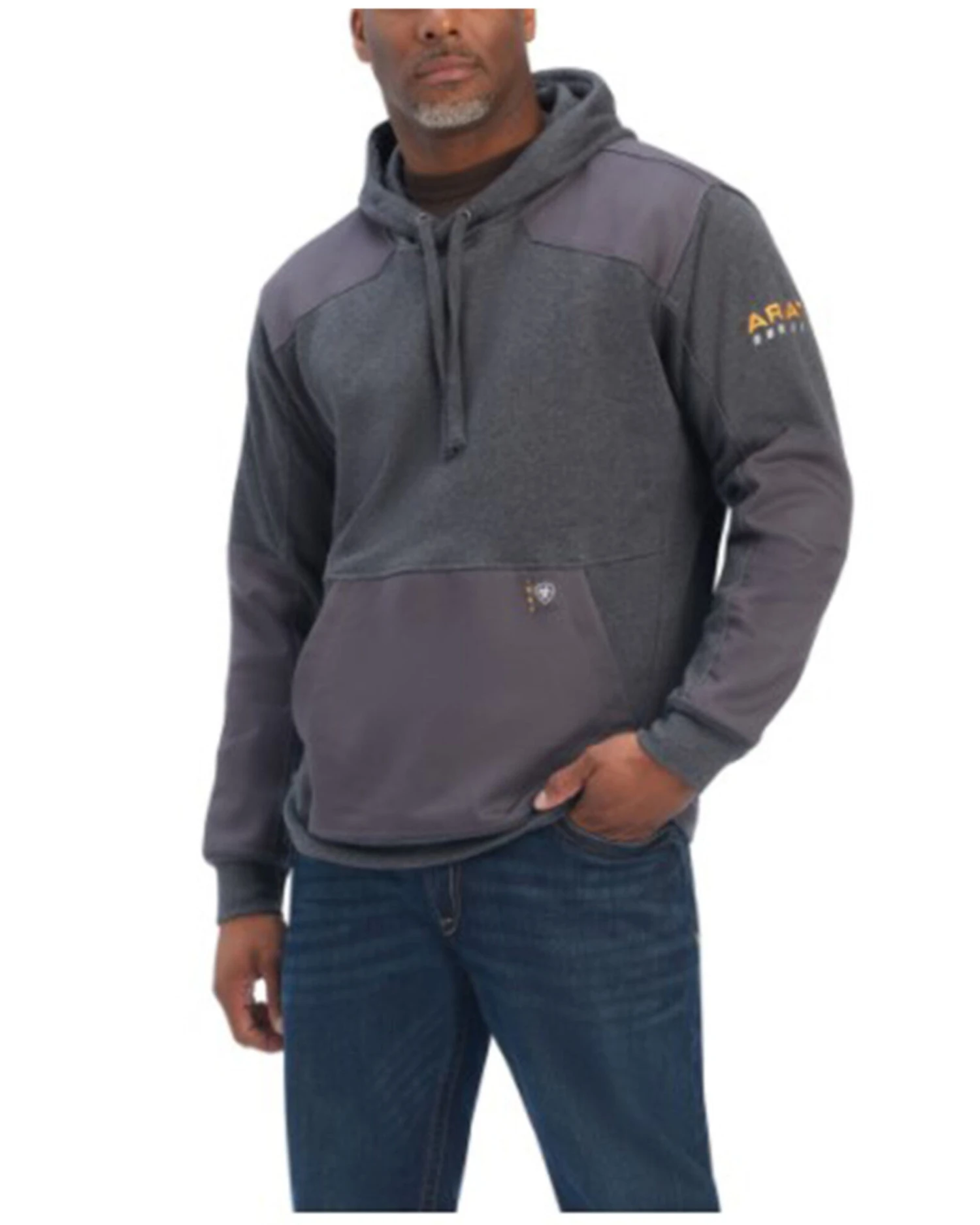 Ariat Men's Rebar Workman DuraCanvas Hooded Work Sweatshirt - Image 2