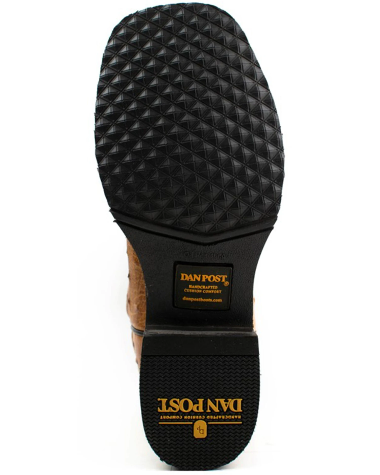 Dan Post Men's Saddle Hand Quill Ostrich Western Boots - Broad Square Toe - Image 7