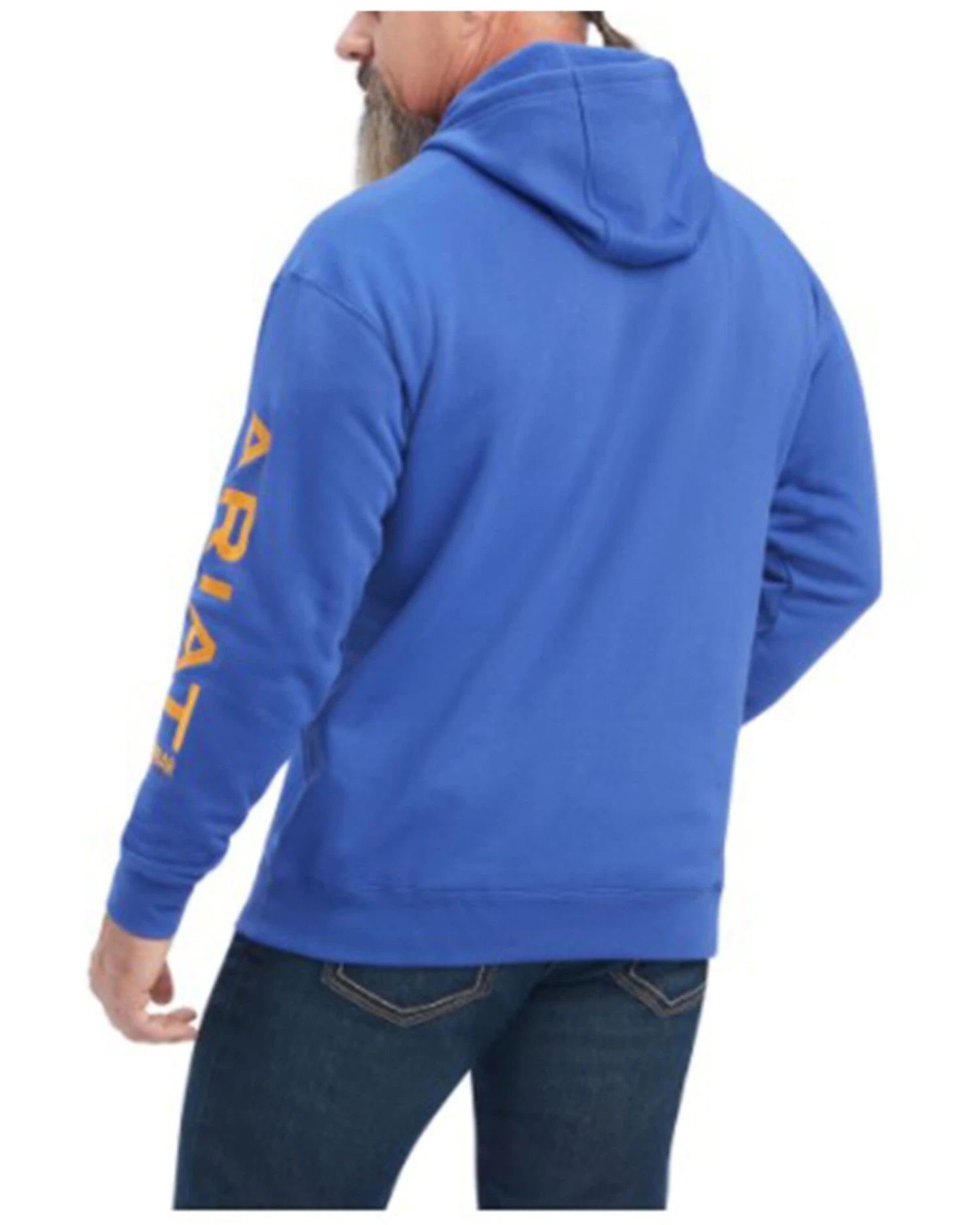 Ariat Men's Rebar Logo Sleeve Graphic Hooded Work Sweatshirt