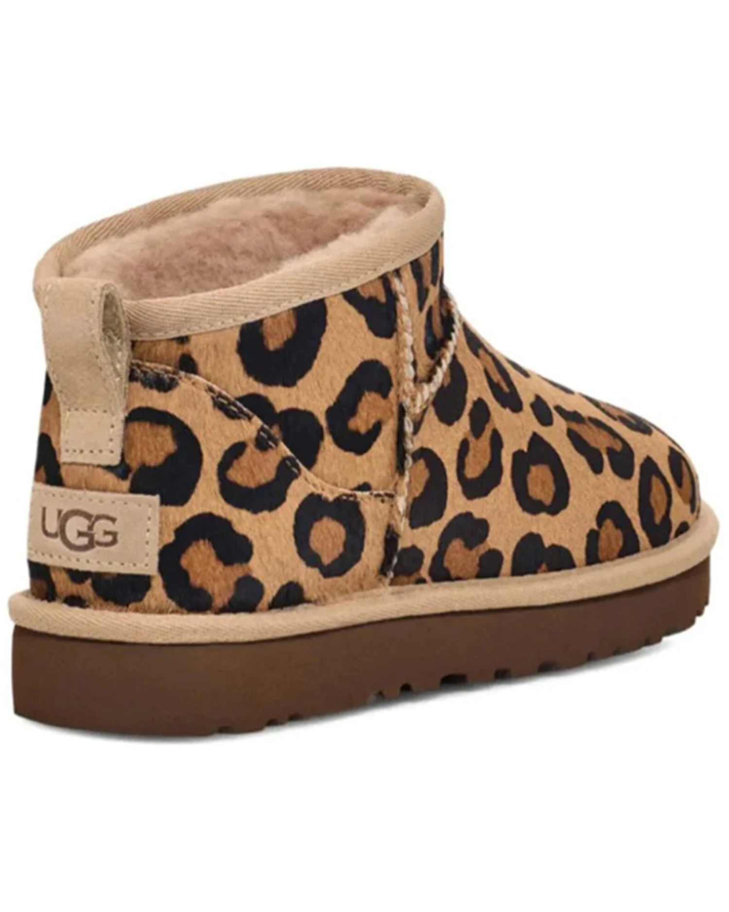 UGG Women's Leopard Print Classic Ultra Mini Spotty Boots - Round Toe - Image 3
