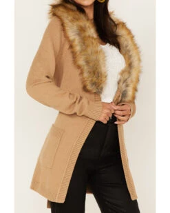 Show Me Your Mumu Women's Faux Fur Cabin Cardigan