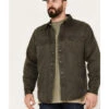 Dakota Grizzly Men's Blaize Microsuede Lined Long Sleeve Western Snap Shirt