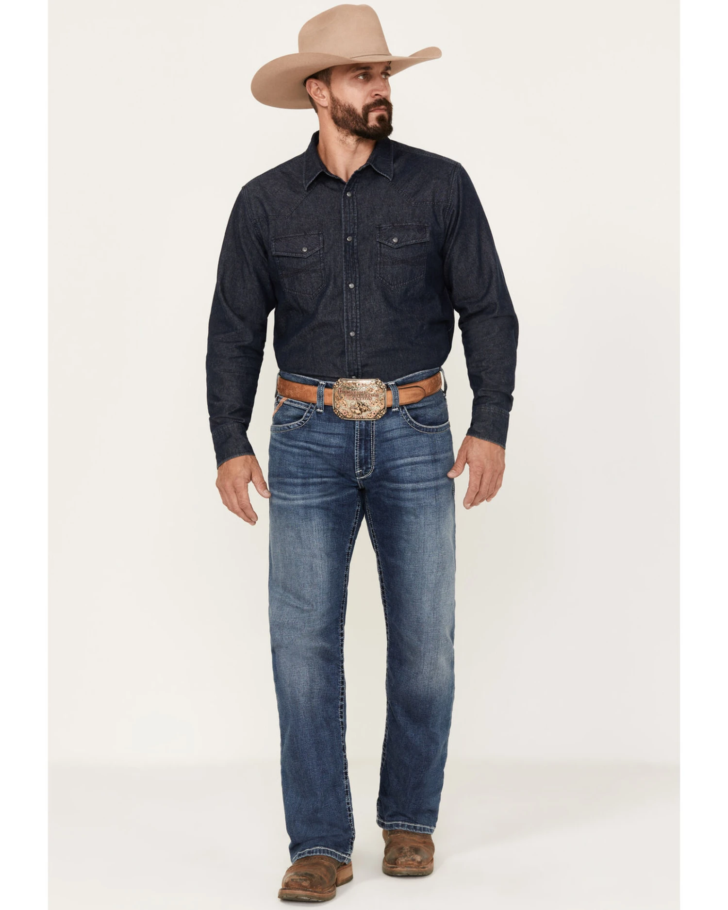 Ariat Men's M4 Relaxed Hugo Boot Cut Stretch Denim Jeans - Image 3