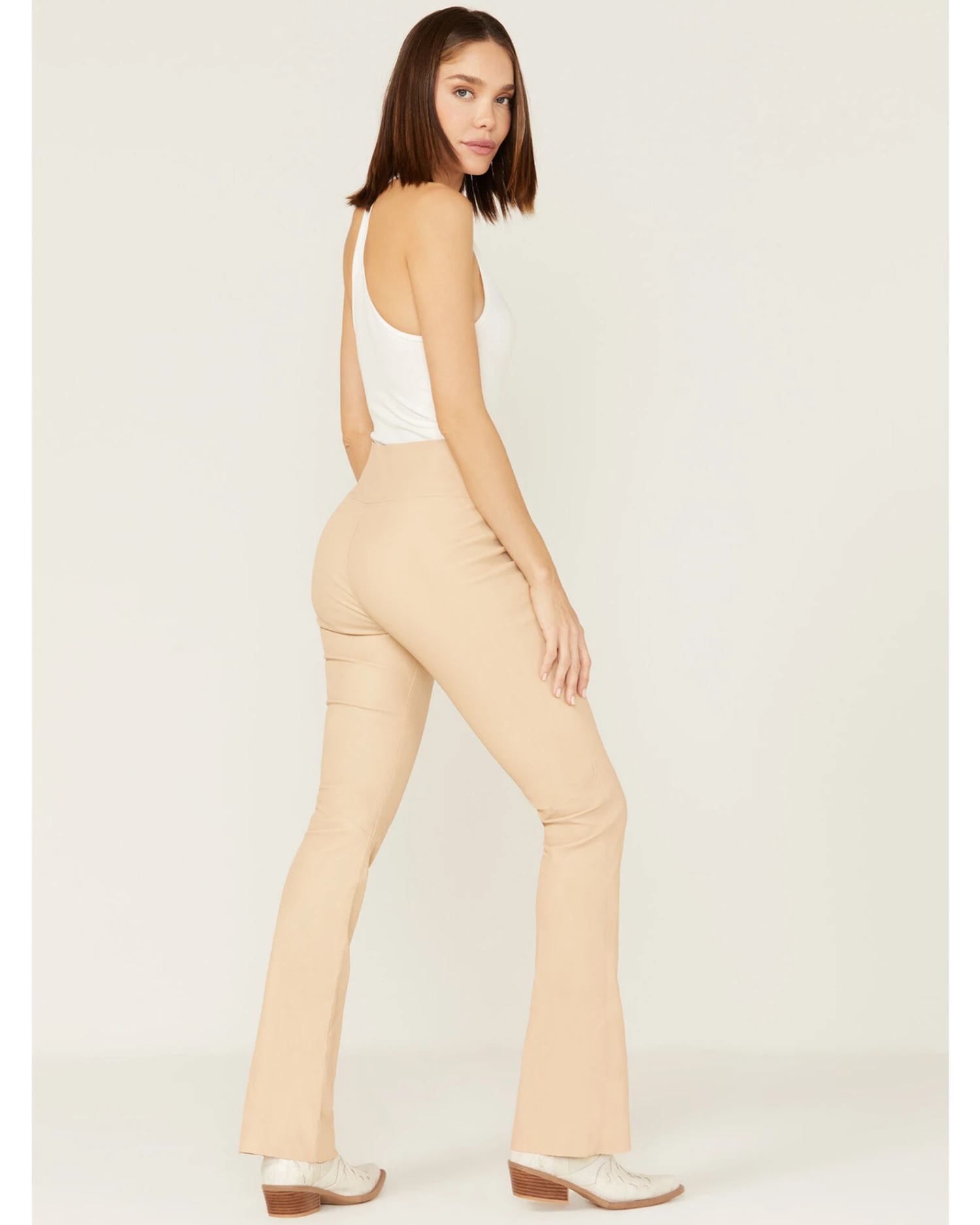 Double D Ranch Women's Bandit Leather High Rise Pants - Image 3