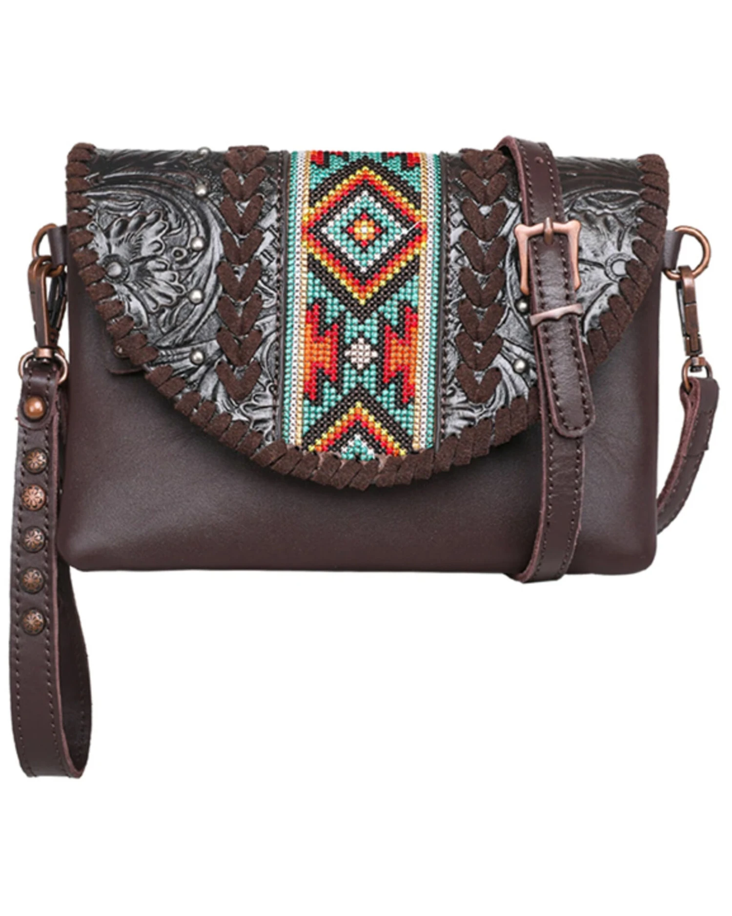 Montana West Women's Floral Tooled Southwestern Clutch