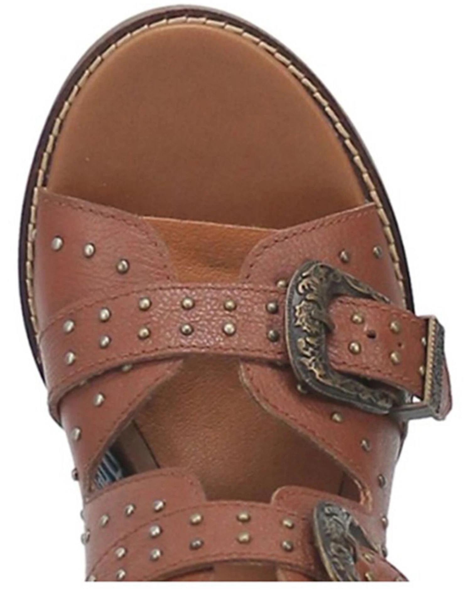 Dingo Women's Ziggy Leather Studded Buckle Sandals - Image 6