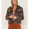 Flag & Anthem Women's Somerville Plaid Print Sherpa-Lined Trucker Jacket