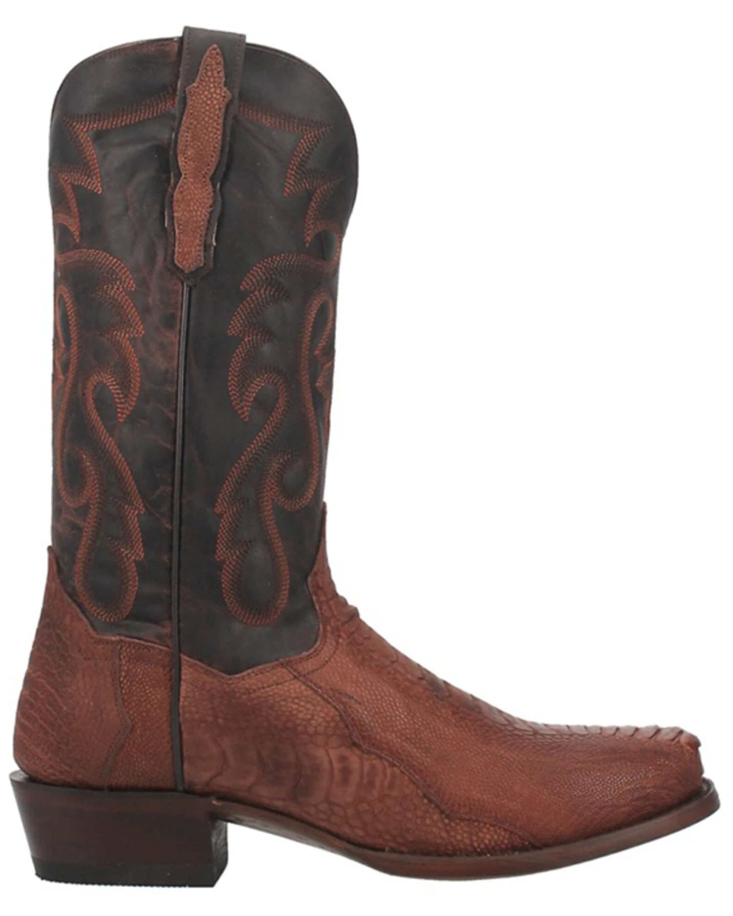 Dan Post Men's Sprinter Ostrich Leg Exotic Western Boots - Square Toe - Image 5