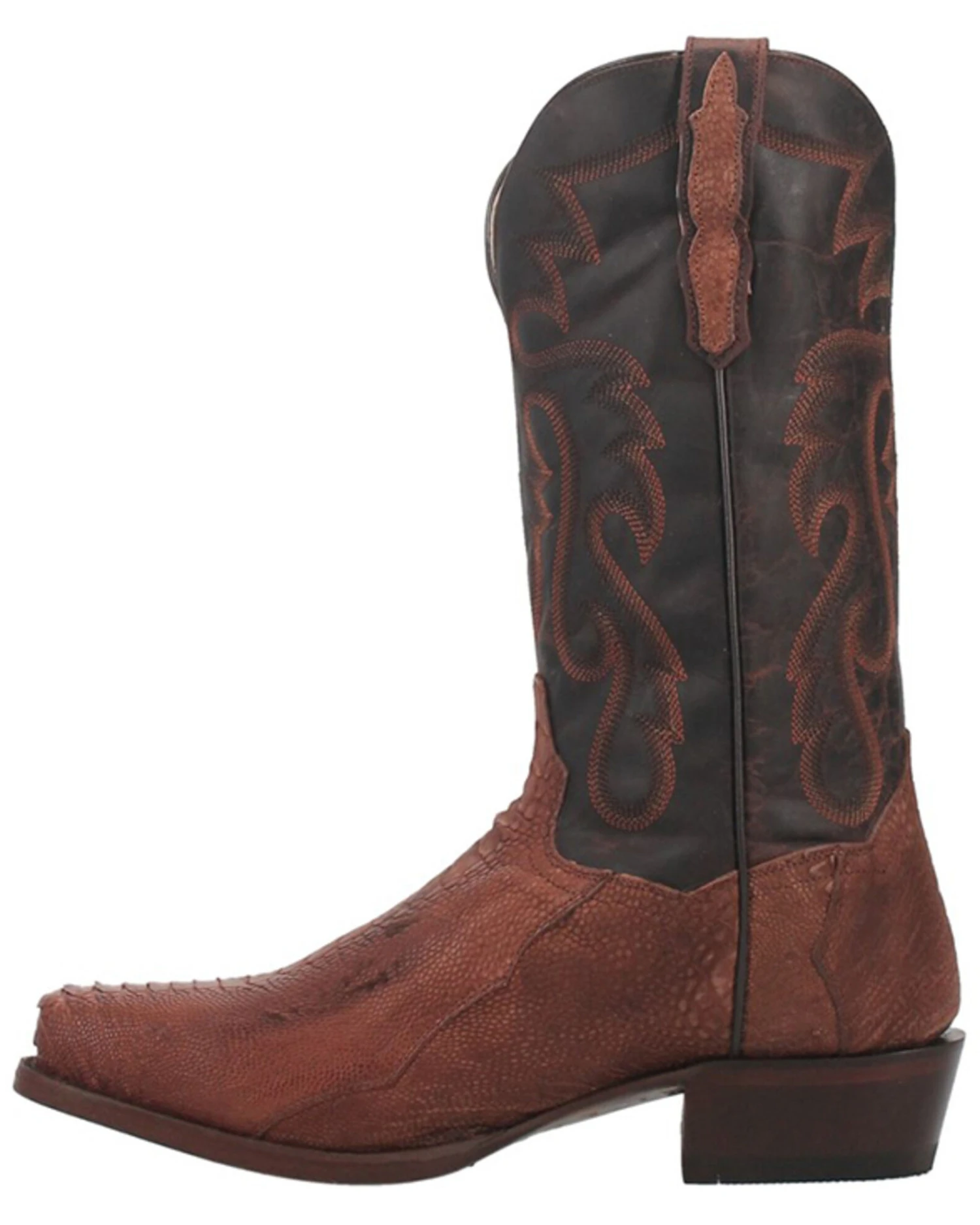 Dan Post Men's Sprinter Ostrich Leg Exotic Western Boots - Square Toe - Image 7