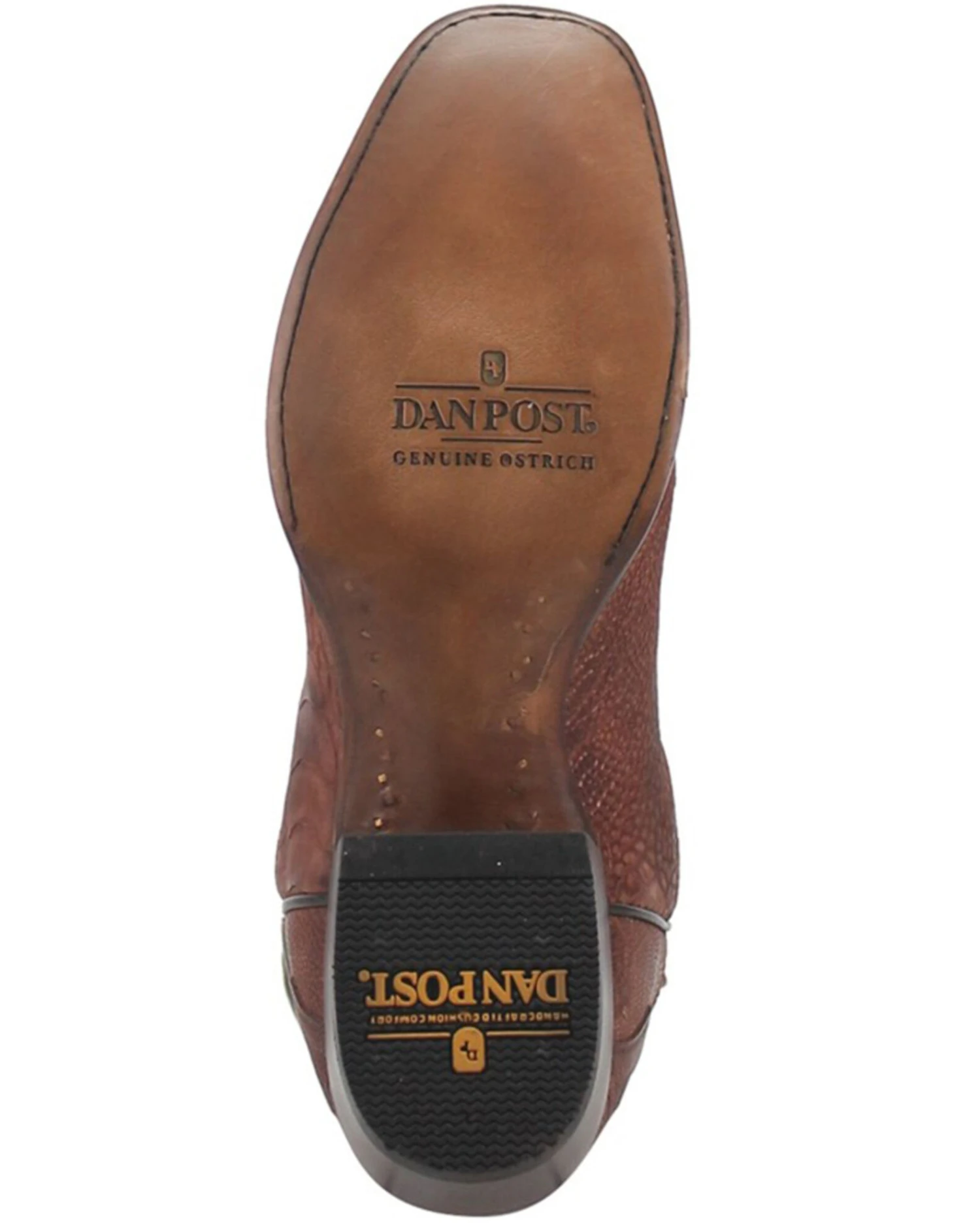Dan Post Men's Sprinter Ostrich Leg Exotic Western Boots - Square Toe - Image 6