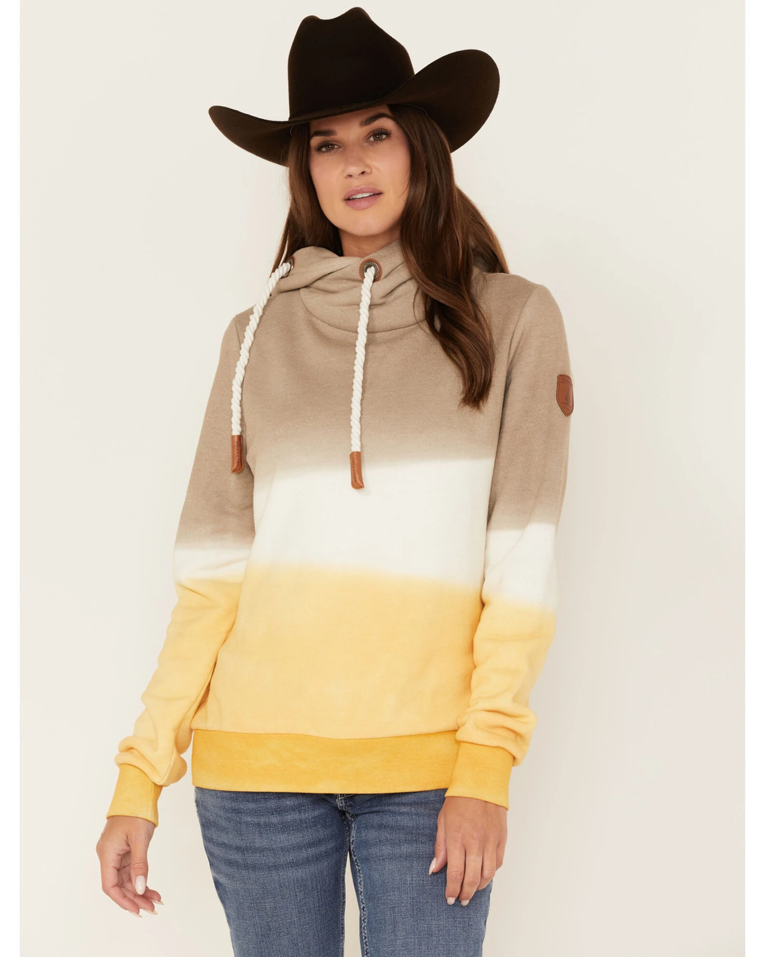 Wanakome Women's Serena Color Block Cowl Neck Hoodie - Image 3