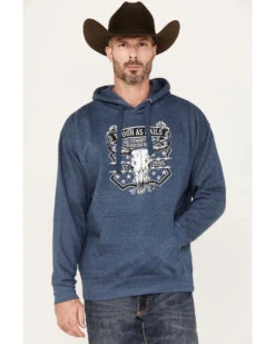 Cowboy Hardware Men's Tough As Nails Skull Graphic Hooded Sweatshirt