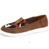 Yellow Box Women's Olevia Cow Print Slip-On Shoe - Moc Toe