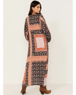 Jen's Pirate Booty Women's Roma La Perouse Floral Patchwork Print Maxi Dress