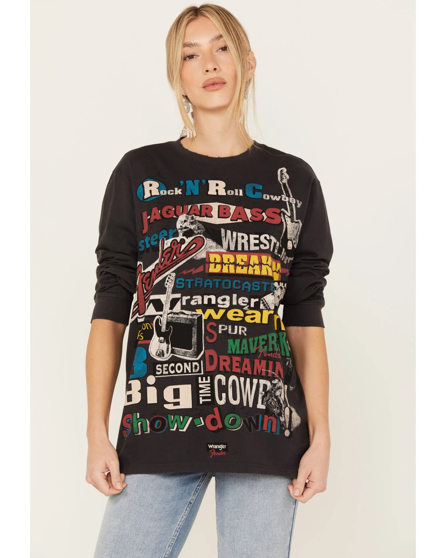 Wrangler X Fender Women's Collage Graphic Sweatshirt