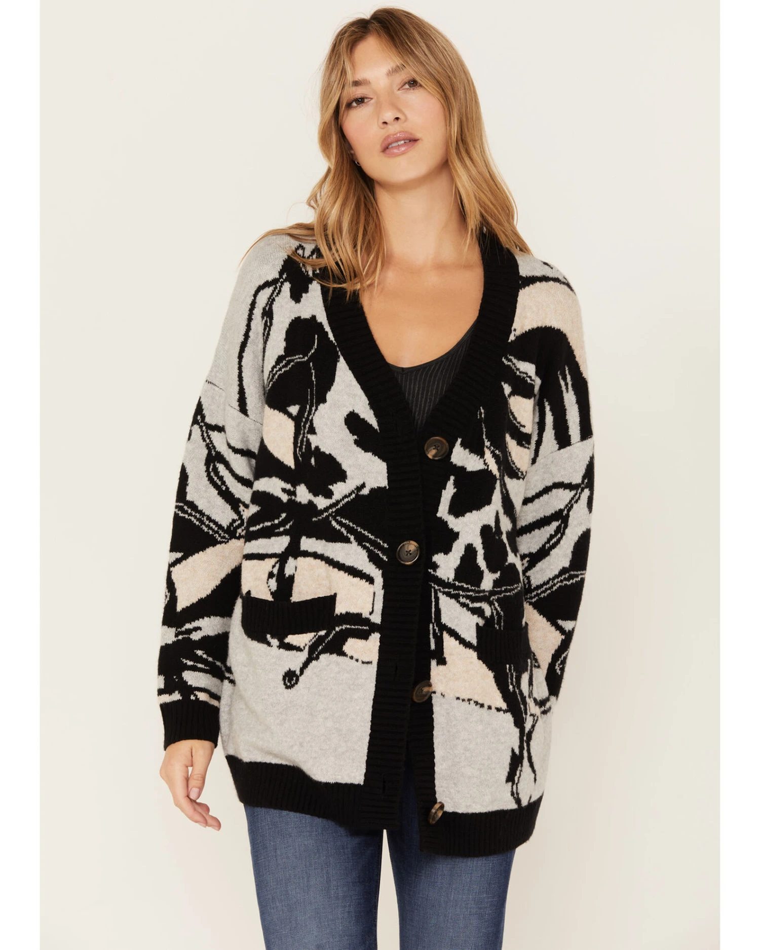 Idyllwind Women's Alice Floral Abstract Cardigan - Image 2