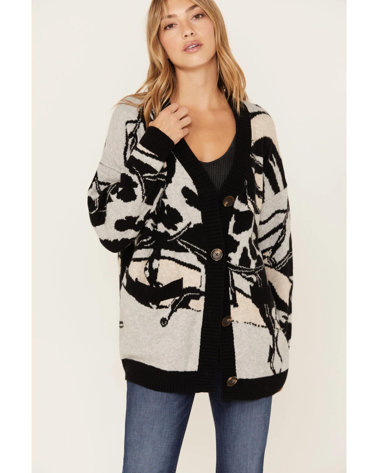 Idyllwind Women's Alice Floral Abstract Cardigan - Image 4
