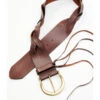Cleo + Wolf Women's Brown Braided Fringe Belt